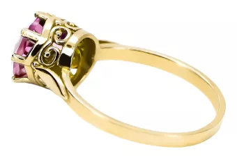 Bijoux vintage Anneau Améthyste Or jaune 14 carats vrc366y